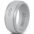 GIFT RING Men's Infinity Silicone Ring. Soft, Comfortable & Durable Wedding Band. US Design Patent